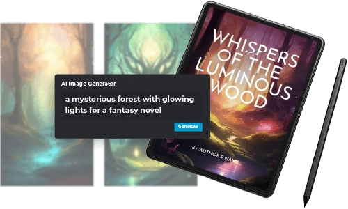 AI image generator interface showing the prompt 