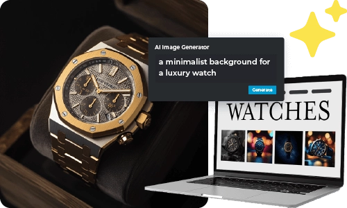 AI image generator interface showing the prompt 